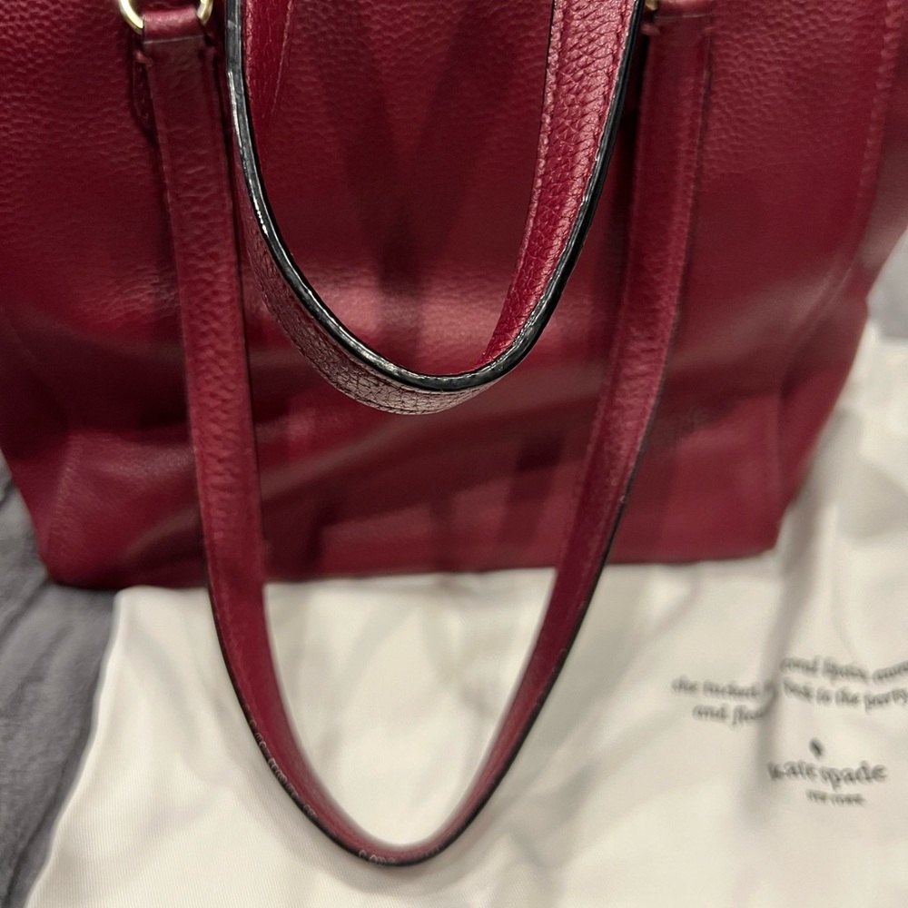 Kate Spade Burgundy Leather Tote and Wallet Set - Picture 16 of 16